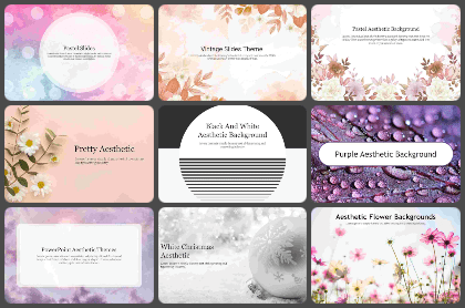 Aesthetic Background Powerpoint Templates